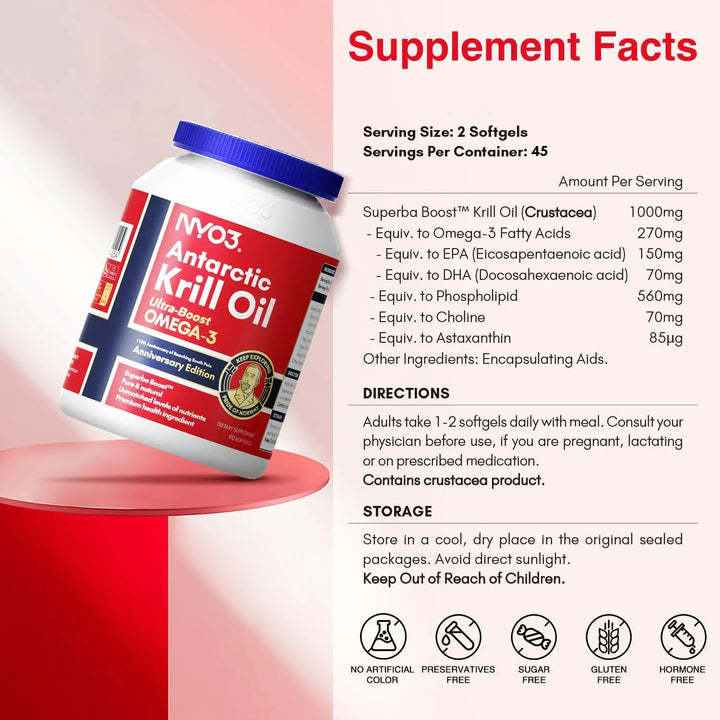 Aceite De Krill Omega 3 1000 Mg 90 Cápsulas Blandas Epa Dha - Imagen 2