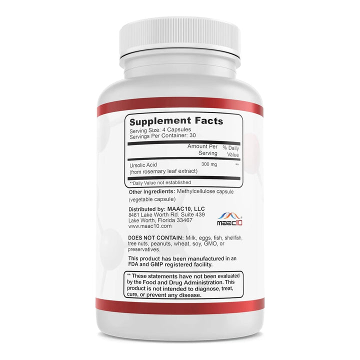 Ácido Ursólico 300mg Extracto De Romero Activador De Ampk Y - Imagen 3