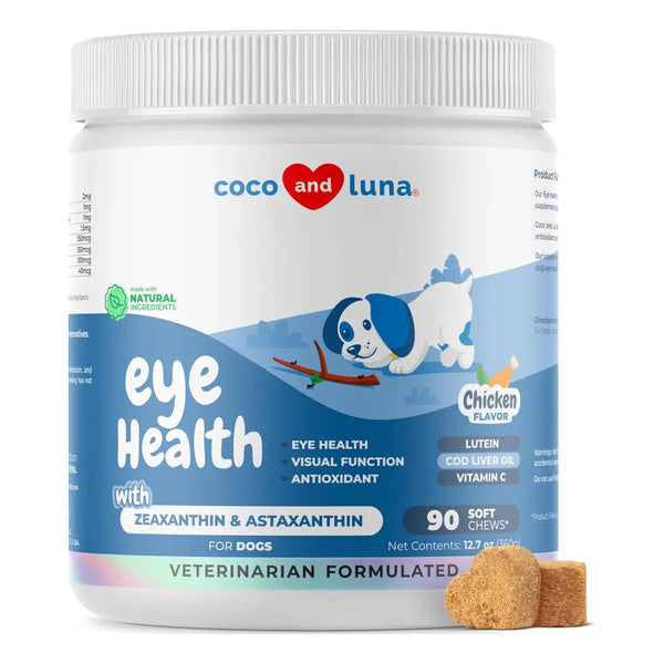 Apoyo Ocular Para Perros 90 Masticables Suaves Omega 3 Salud Visual