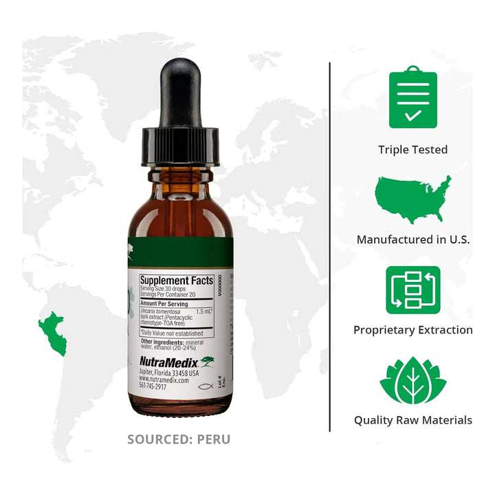Tintura Garra De Gato Peruano Extracto 60 Ml Apoyo Inmunológ - Imagen 2