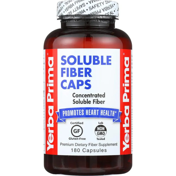 Cápsulas De Fibra Soluble Natural 180 Unidades Suplemento Dietético Sin Gluten