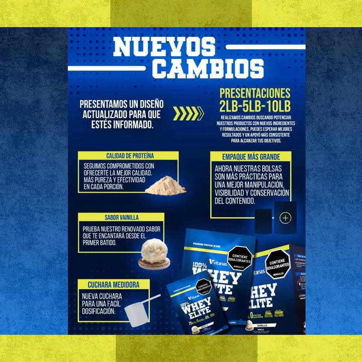 Proteina 100% Whey Elite 2 Lb Vitanas - Imagen 10