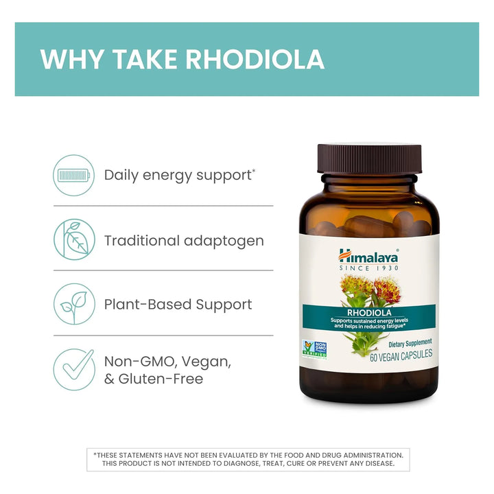 Cápsulas De Rhodiola Himalaya Para Energía Resistencia Estré - Imagen 4