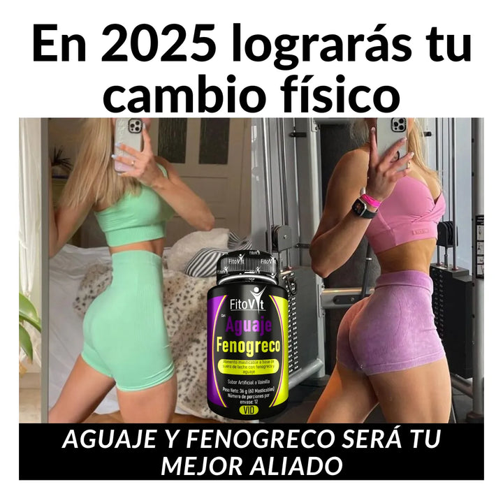 Aguaje Fenogreco Con Magnesio Y Potasio Para Equilibrio Hormonal, Firmeza De Busto Y Glúteos, Salud Ósea, Energía Y Bienestar General Vainilla - Imagen 9