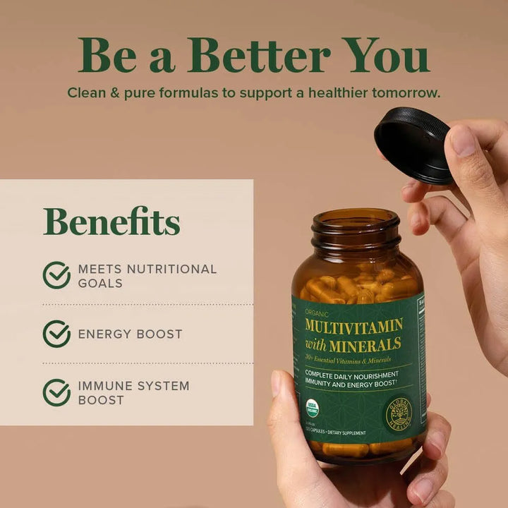 Multivitamínico Orgánico Para Mujeres Y Hombres Vitaminas A - Imagen 4