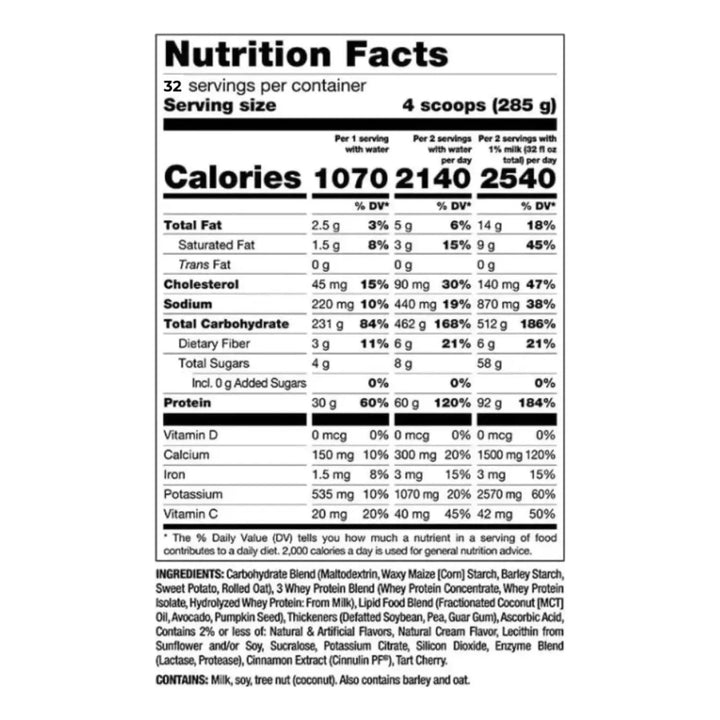 Mutant Mass Extreme Gainer 20 L - Imagen 2