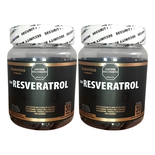 Pack X2 Gomas Nad+resveratrol 30unidades C/u Uva - Imagen 1