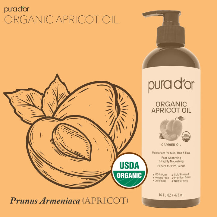 Aceite Orgánico De Almendra De Albaricoque 473 Ml Puro Natur Fragancia - Imagen 4