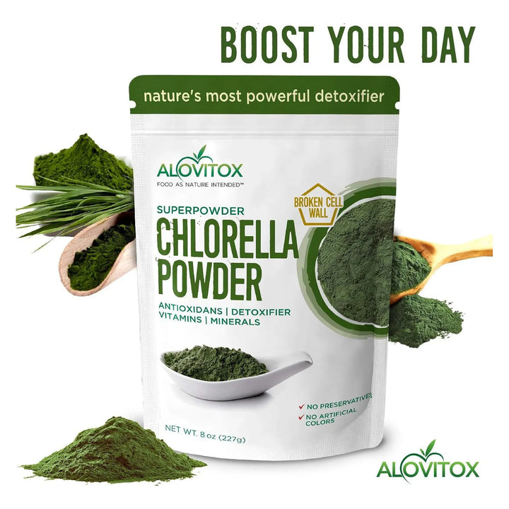 Chlorella En Polvo Orgánica 227 Gramos Superalimento Antioxi - Imagen 5
