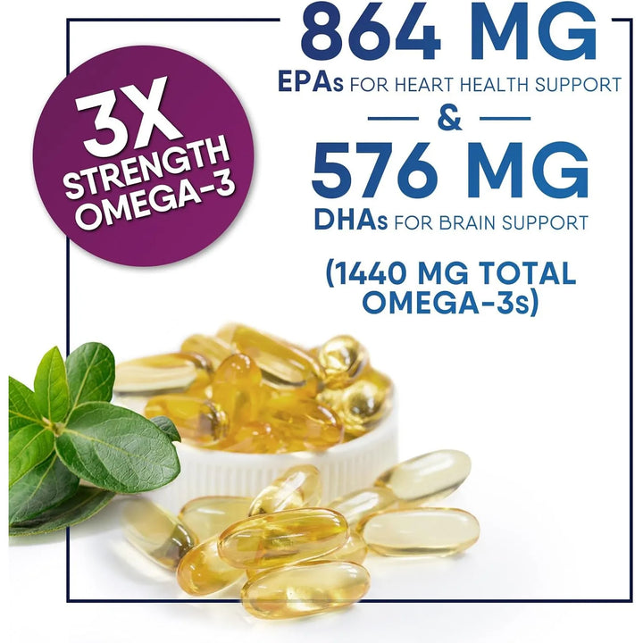 Aceite De Pescado 2400 Mg Omega 3 Epa Dha Apoyo Salud Inmuno - Imagen 4