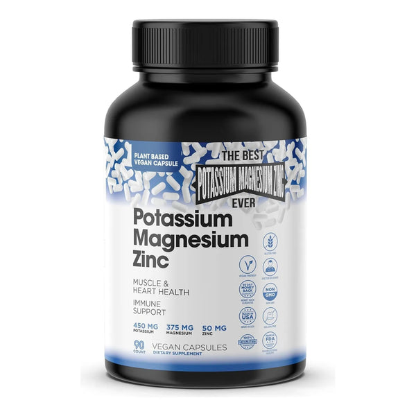 Cápsulas De Magnesio Potasio Y Zinc Para Salud Vascular 90 U - Imagen 1