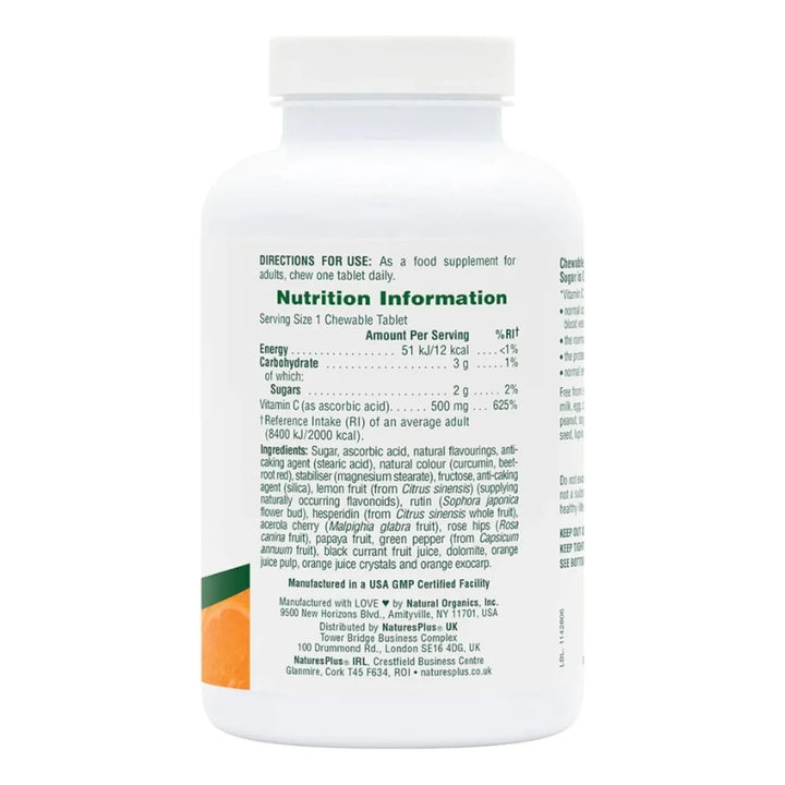Vitamina C Masticable Sabor Naranja 500 Mg 90 Tabletas Antio - Imagen 7