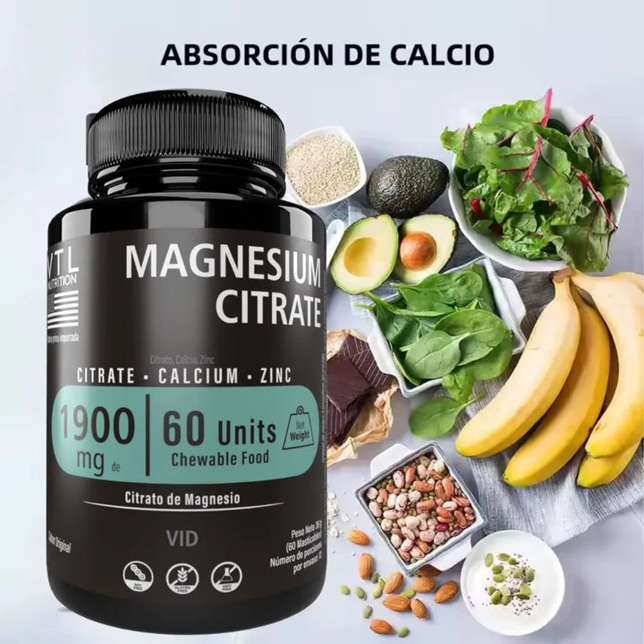 2 Citrato Magnesio  X 120 Caps Sin Sabor - Imagen 3