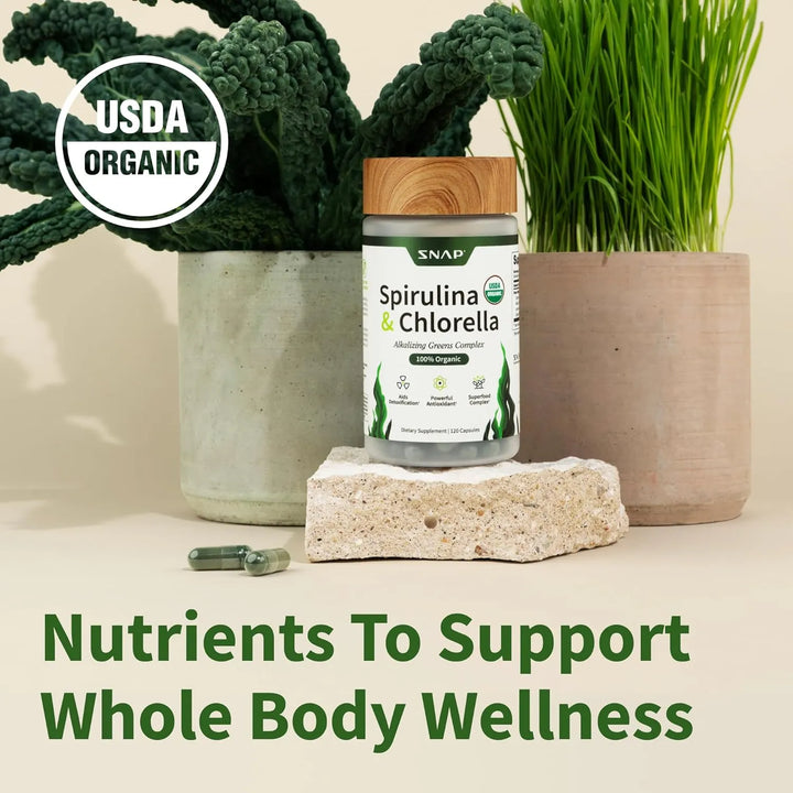 Cápsulas Orgánicas De Chlorella Y Spirulina Superalimento Ve - Imagen 5