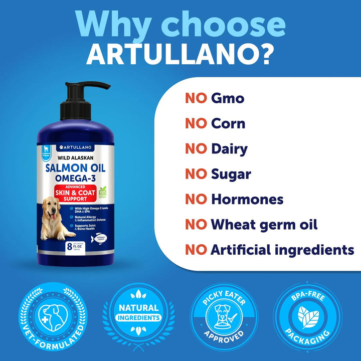 Aceite De Salmón Para Perros 240 Ml Omega 3 Natural Ácidos G - Imagen 6