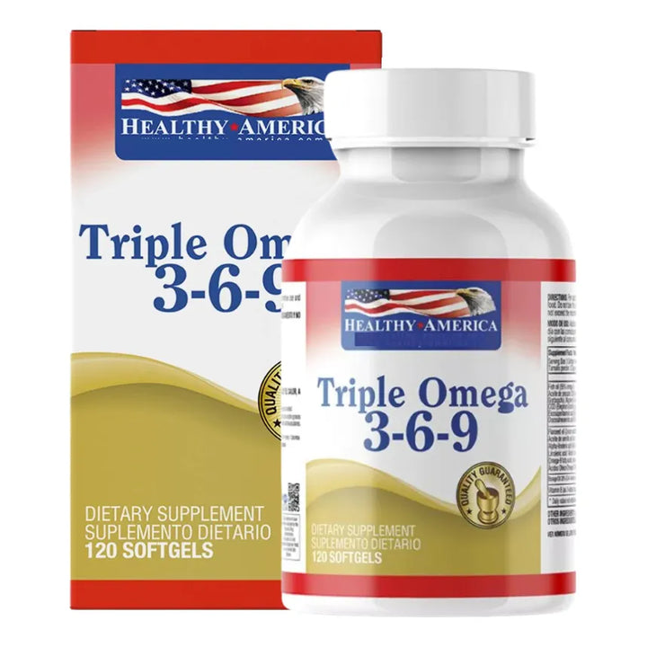 Triple Omega 3 6 9 X 120 Sg Healthy America - Imagen 1