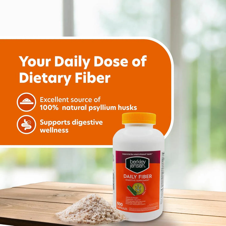 Cápsulas De Cáscara De Psyllium 600 Unidades Fibra Natural S - Imagen 3