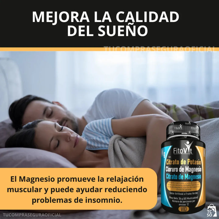 Citrato De Potasio Cloruro De Magnesio Y Citrato De Magnesio Original Fitovit Frutos Verdes - Imagen 6