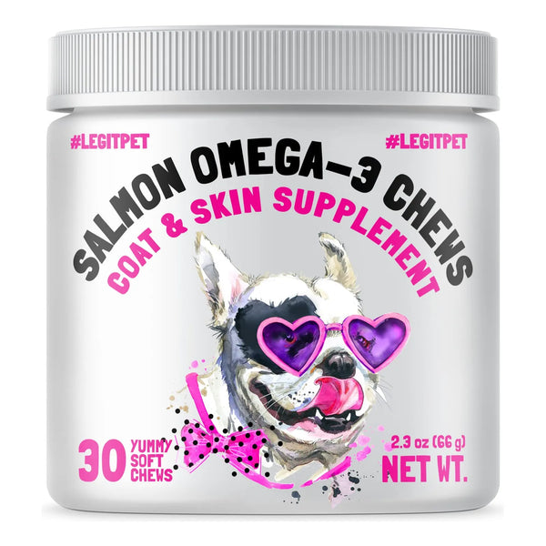 Omega 3 Alaskan Salmon Oil Treats For Dogs Suplemento Para Piel Articulaciones Y Pelaje 30 Masticables