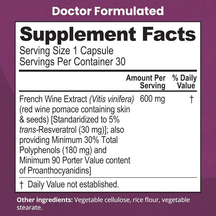 Resveratrol Ultra Potente 1000 Mg Semilla De Uva Salud Ocula - Imagen 5