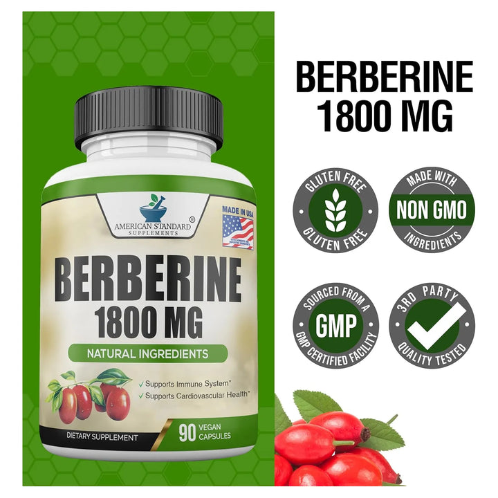 Berberina 1800mg Pastillas Salud Cardiovascular Y Apoyo Inmu - Imagen 6