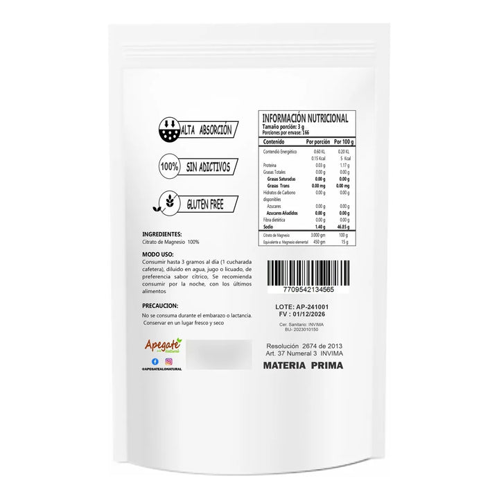Citrato De Magnesio Suplemento  - Imagen 2