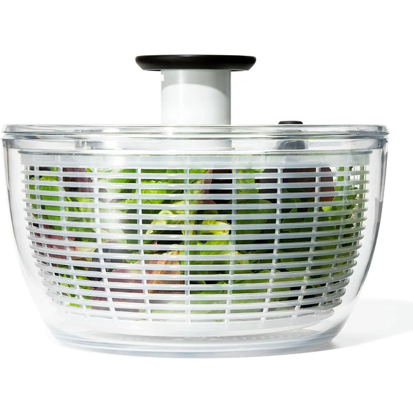 Oxo Good Grips Large Salad Spinner Mezclador De Vegetales 6.22 Qt Blanco Secado Rapido Y Facil