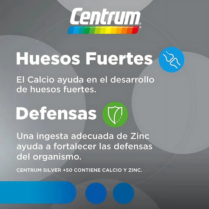 Centrum Silver X 100 Tabletas Sin Sabor - Imagen 3