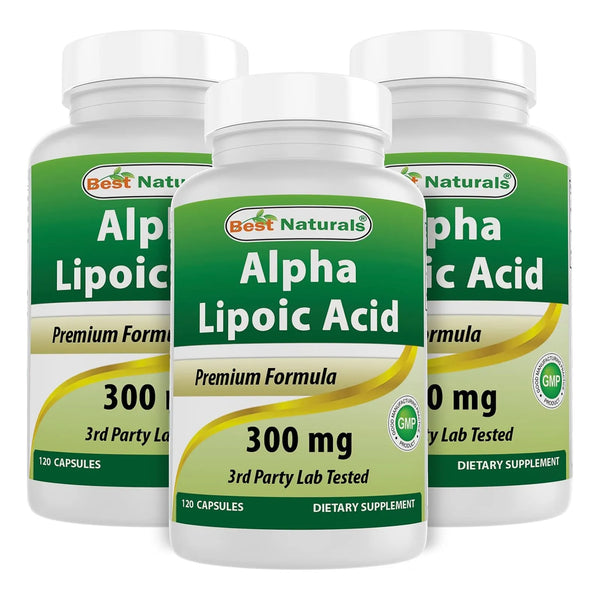 Ácido Alfa Lipoico 300 Mg 120 Cápsulas Paquete Triple - Imagen 1