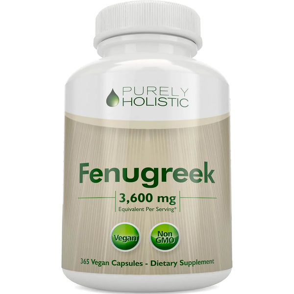 Capsulas De Fenogreco 3600 Mg 365 Unidades Extracto Concentrado Vegano Sin Omg