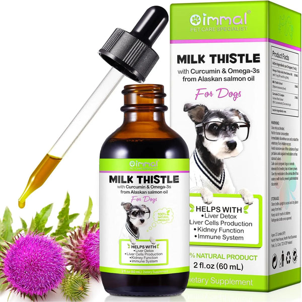 Cardo Mariano Para Perros Apoyo Hepático Con Curcumina Y Omega 3