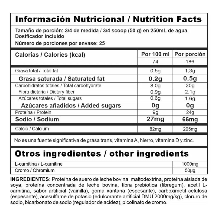 Megaplex Lite 3lb, L- Carnitina - Imagen 2
