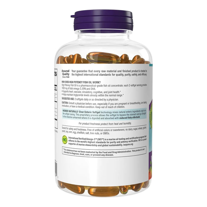 Aceite De Pescado Omega-3 Triple Fuerza 1800 Mg 120 Cápsulas - Imagen 9