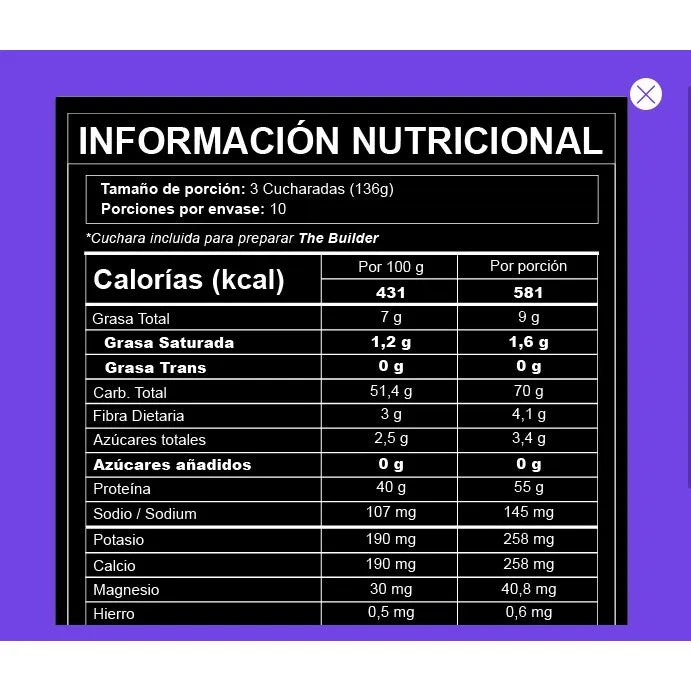 The Builder Hyper 3lb Invima Postre - Imagen 2