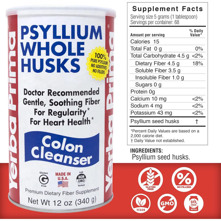 Cascara De Psyllium Entera Colon Intestinal 340 Gr X 2 Und - Imagen 4