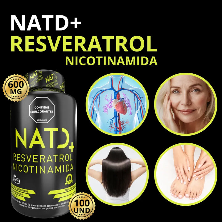Nad+ Resveratrol Nicotinamida 100 Pastillas Original - Imagen 4