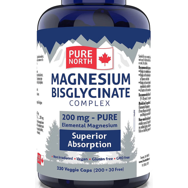 Bisglicinato De Magnesio 200 Mg 230 Caps Fortalece Huesos Energía Relajación
