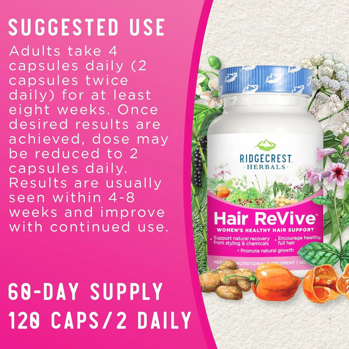 Cápsulas Hair Revive 120 Unidades Soporte Cabello Saludable - Imagen 3