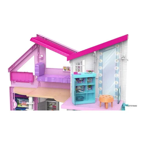 Casa De Muñeca Barbie Malibu House Playset + 25 Accesorios Color Rosa - Imagen 2