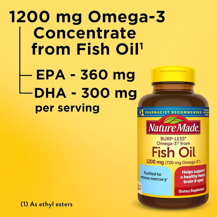 Aceite De Pescado Omega 3 1200 Mg Saludables Para Corazón Ce - Imagen 3