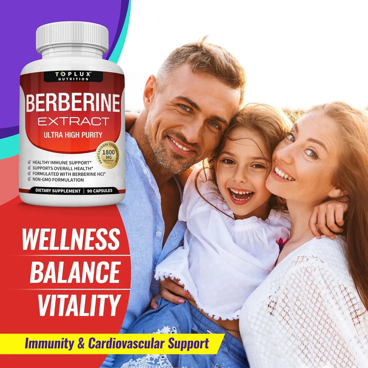 Berberina Plus 1800 Mg Hcl Complex Bienestar General 90 Cap - Imagen 6