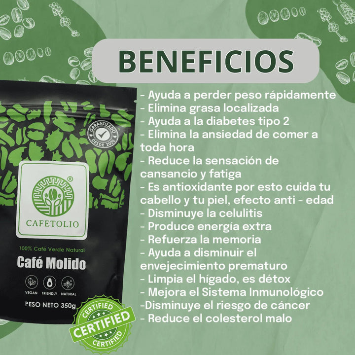 Café Verde - Cafetto 100% Puro Café - Imagen 3