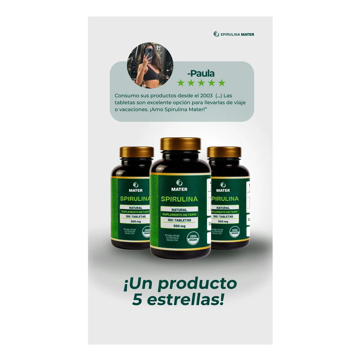 Espirulina Premium En Tabletas 100 Unidades - Imagen 3