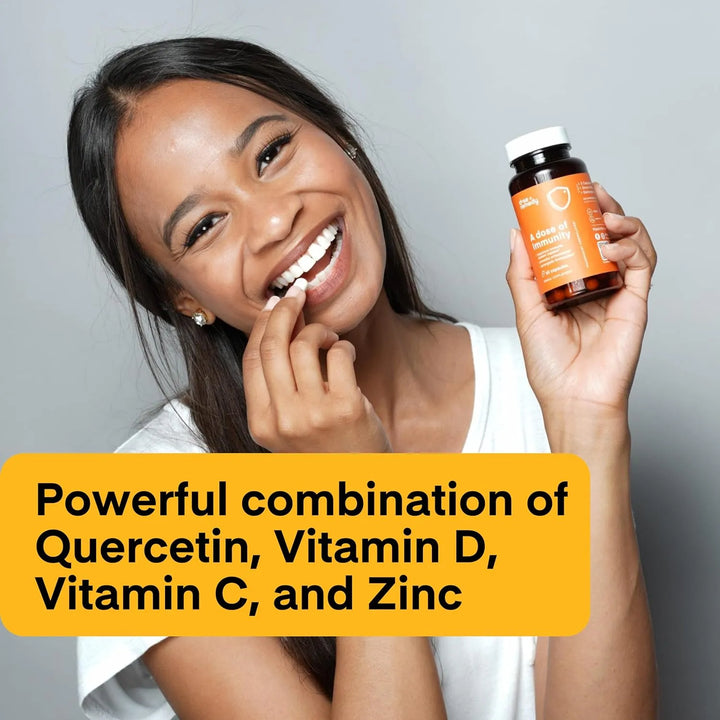 Quercetina 500 Mg Con Vitamina C Zinc Vitamina D Bromelina E - Imagen 2