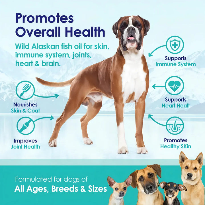 Aceite De Salmón Salvaje De Alaska Para Perros Omega 3 Piel - Imagen 3