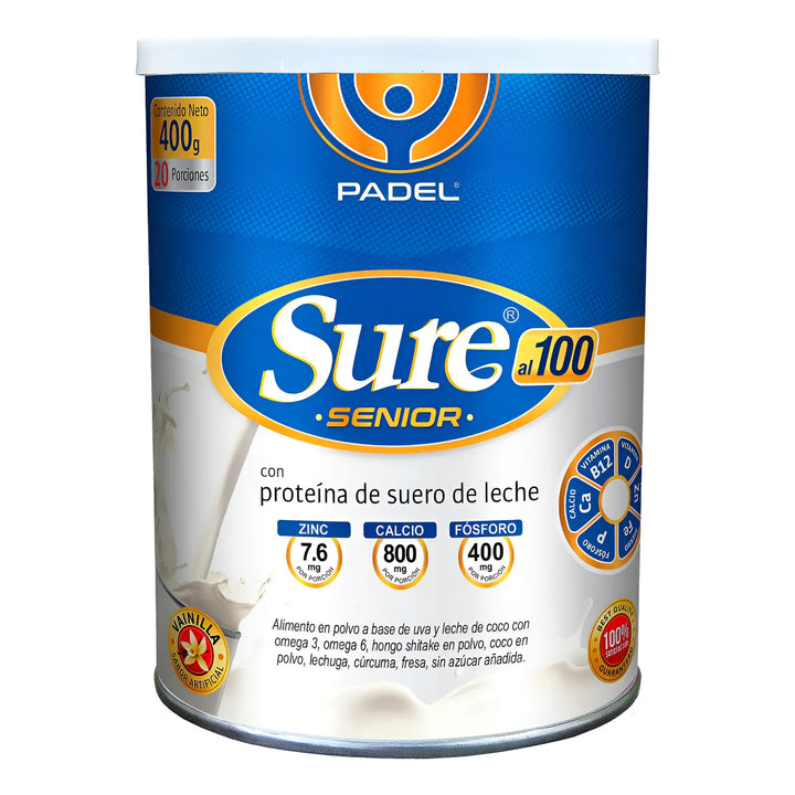 Sure Al 100 Senior X 400g - Padel Vainilla - Imagen 1