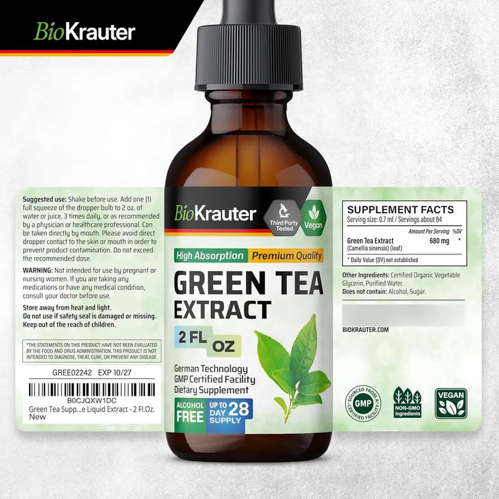 Gotas Líquidas Extracto Té Verde Antioxidante 60 Mililitros - Imagen 7