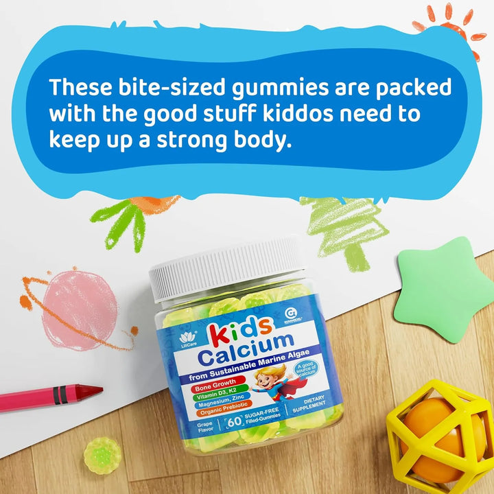 Gomitas Calcio Niños Adolescentes Vitamina D3 K2 Magnesio Zi - Imagen 8