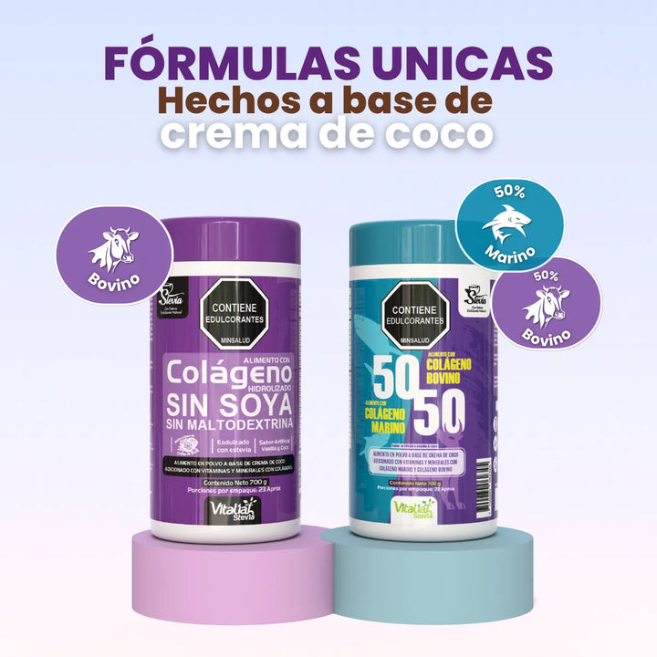 Vitaliah Colágeno Hidrolizado X3: 2 Vainilla + 1 50/50 Marino - Imagen 3