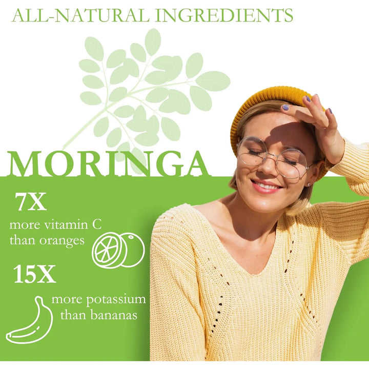 Cápsulas De Polvo De Moringa Orgánica Extracto De Hoja Oleíf - Imagen 3
